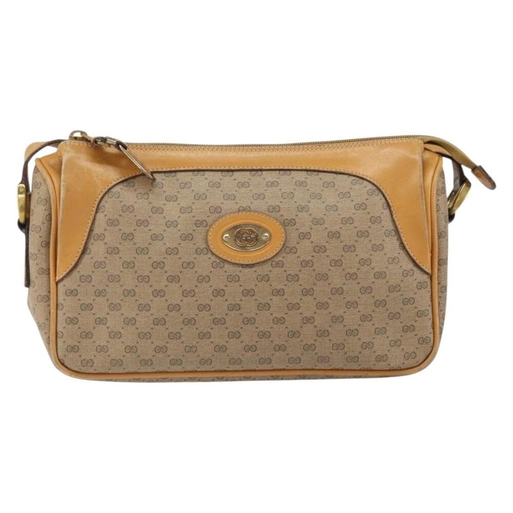 Gucci Micro GG Supreme Shoulder Bag Beige